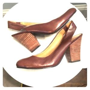 Nine West Brown Slingbacks